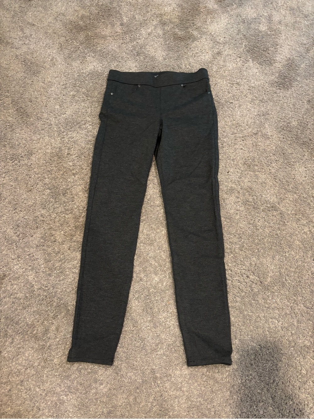 Gloria Vanderbilt Dark Charcoal Knit Leggings